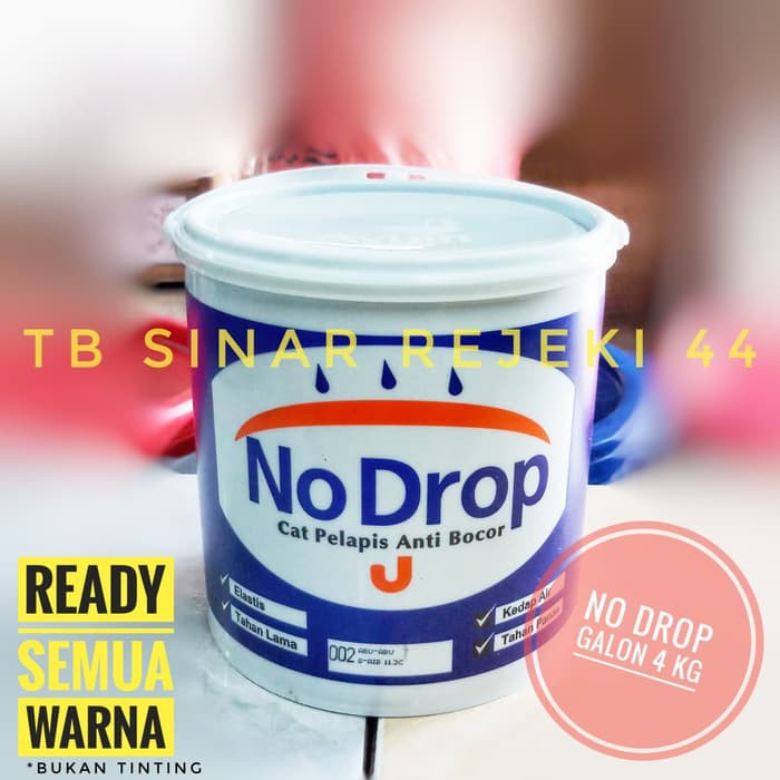 No Drop Galon 4 KG WARNA LENGKAP Siap Kirim Cat Pelapis No Drop Galon 4 KG WARNA LENGKAP Siap Kirim Cat Pelapis