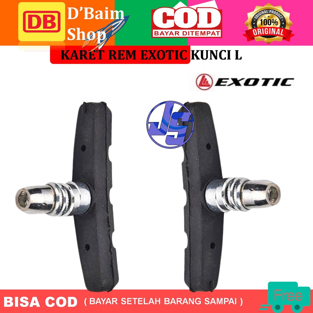 Karet Rem Kampas Rem Sepeda Exotic Kunci L Karet Rem L