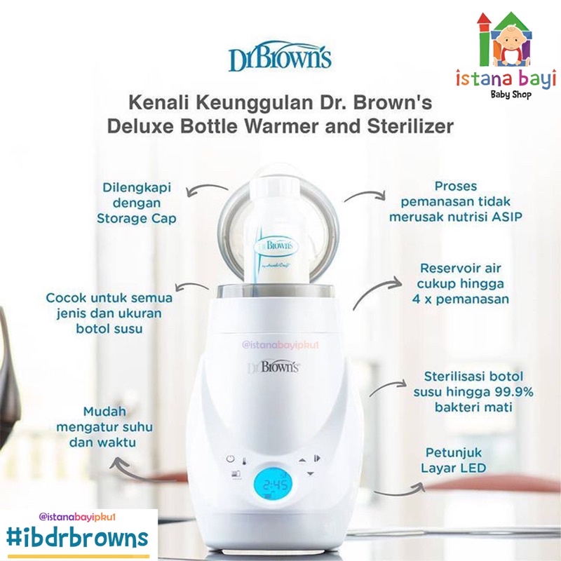 Dr Browns Deluxe Electric Bottle &amp; Food Warmer &amp; Sterilizer  / Penghangat Susu AC148