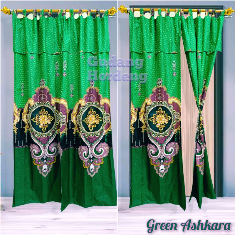 Gordeng Bunga Gorden Pintu Hordeng Jendela Motif Dewasa Bunga Dan Karakter Ukuran Full Original