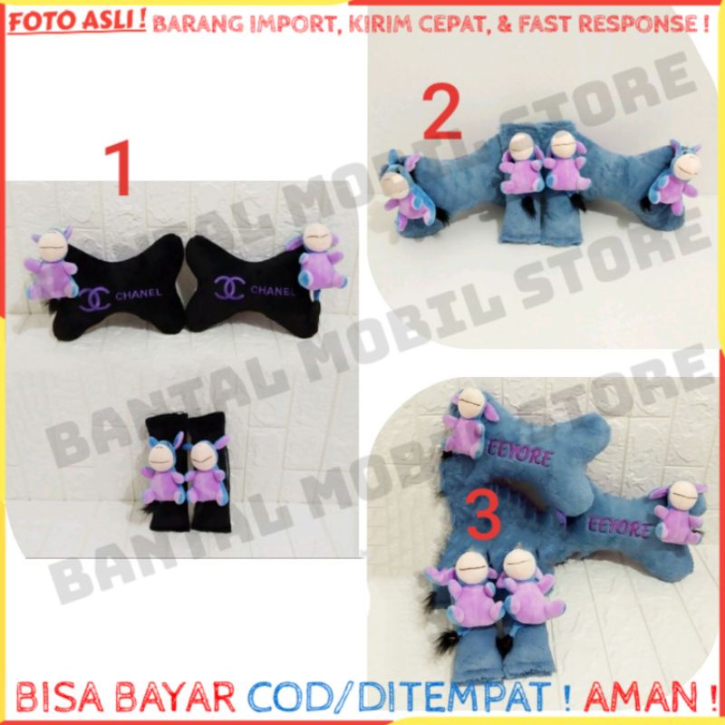 SET CAR BANTAL SANDARAN HEADREST JOK KEPALA LEHER TISU TISSU TISUE TISSUE SAFETY BELT SABUK PENGAMAN