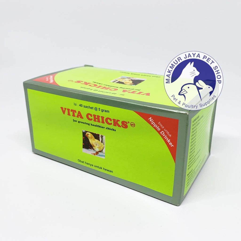 Vita Chicks 1 box (40 x 5 gram) Vitamin Anak Ayam | Vitacik Vitachick