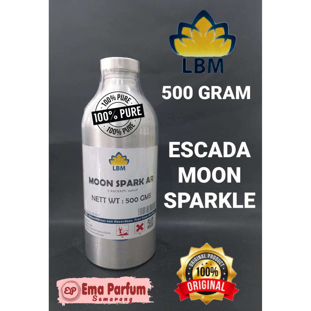(500 GRAM) MOON SPARKLE 500 GRAM BY LBM. BIBIT PARFUM ESCADA MOON MURNI SEGEL ORIGINAL. KUALITAS TER