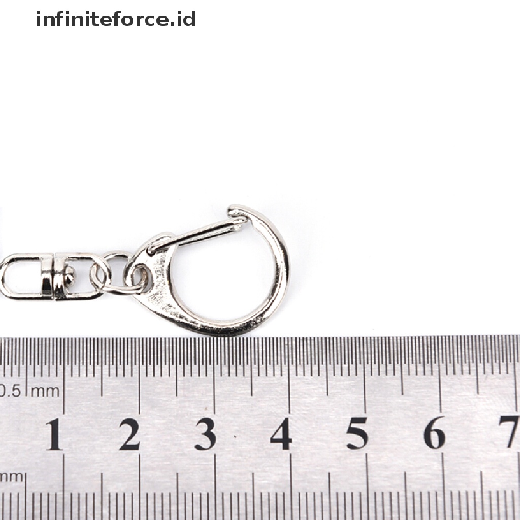 (infiniteforce.id) 10pcs Gantungan Kunci Split Ring Warna Silver Polished DIY