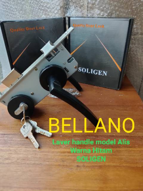 Handle pintu merk Soligen komplit bodi dan silender