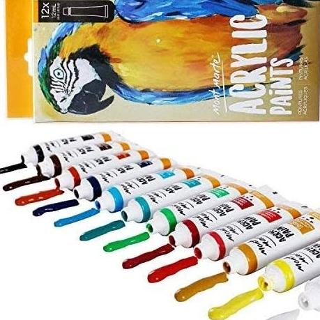 Mont marte Acrylic paint 12 ml set 12 - Acrylic paint - cat acrylic termurah
