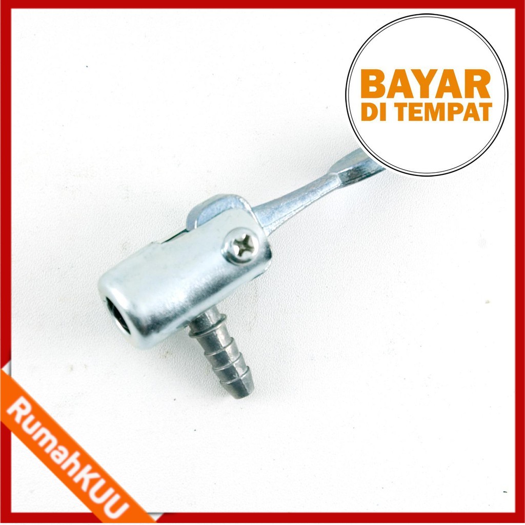 Cop Pompa Ban Sepeda dan Motor  Kepala Pompa / Nepel / Cop Pompa Ban Sepeda / Sepeda Motor - Silver