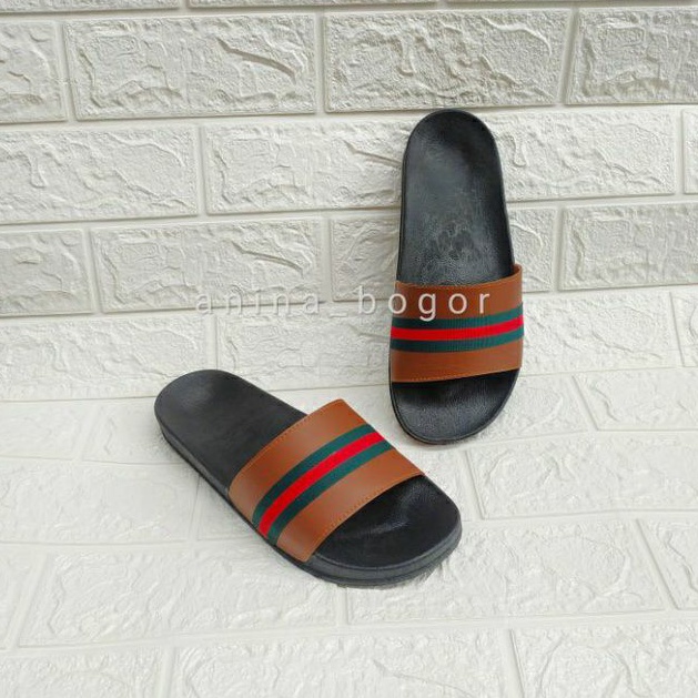 SANDAL SELOP WANITA PLAT WEBING/SENDAL SELOP PRIA/SELOP SANDAL/SendaLs Slide/Sandal Slop Urban Bahan Semi Leather Santai Nyaman Jalan NgemalL HangOut-5