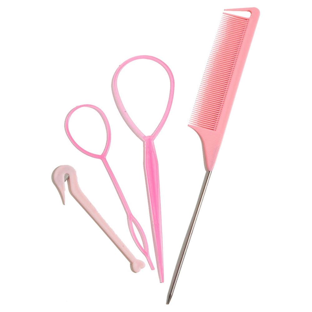 4pcs / set Sisir Rambut Warna pink Untuk Wanita