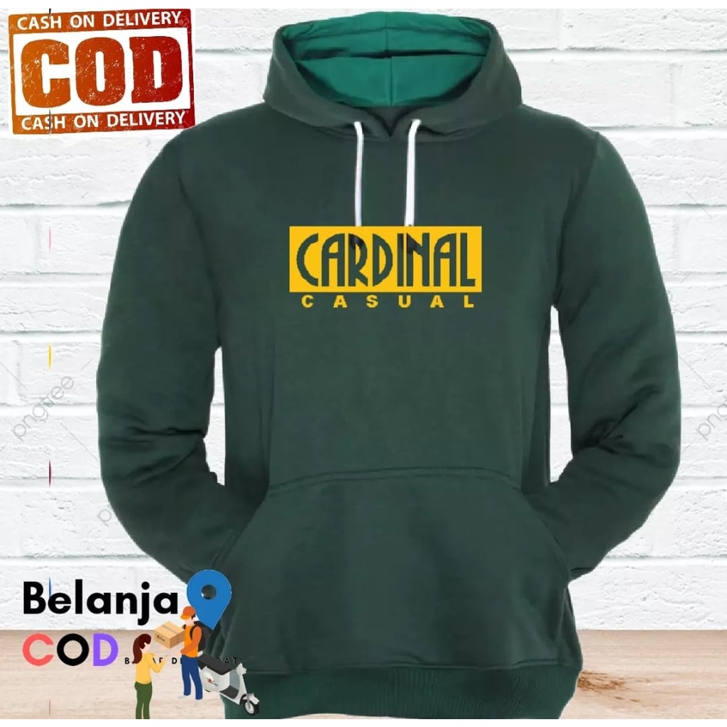 Terbaru  Jaket Sweater Hoodie - Hoodie Distro Terbaru Cardinal Casual Blok Logo Yellow