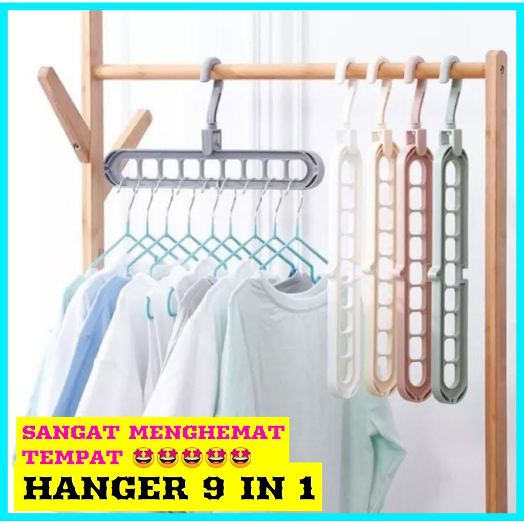 Magic Hanger 9 IN 1 Gantungan Baju Pakaian Serbaguna Termurah