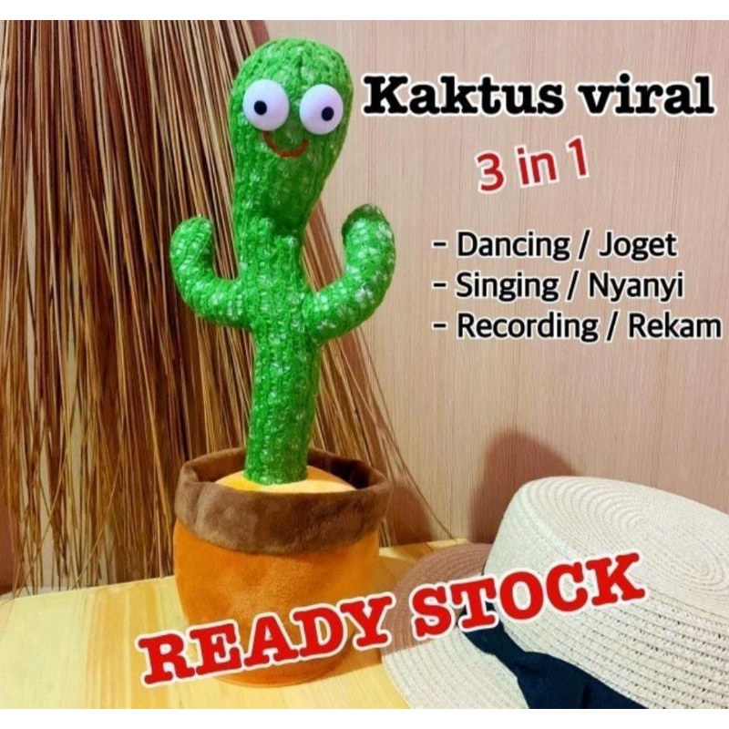 MAINAN KAKTUS GERAK JOGET/MAINAN TIKTOK KAKTUS VIRAL JOGET/