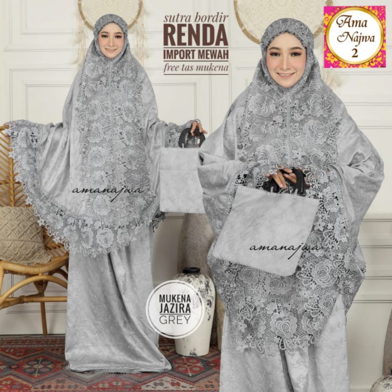 mukena sutra renda bordir