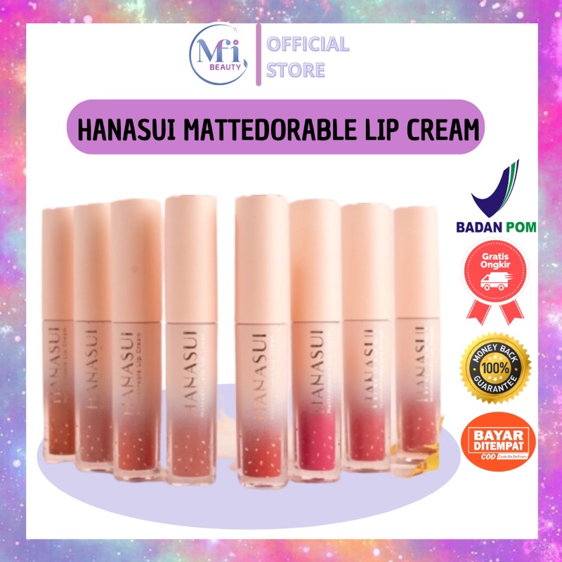 MFI - HANASUI MATTEDORABLE LIP CREAM LIPCREAM BPOM