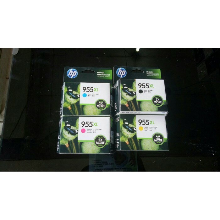 Tinta HP 955XL Original untuk HP Officejet Pro 8720 87XX series (1 Paket CMYK / 4 Tinta) Paket