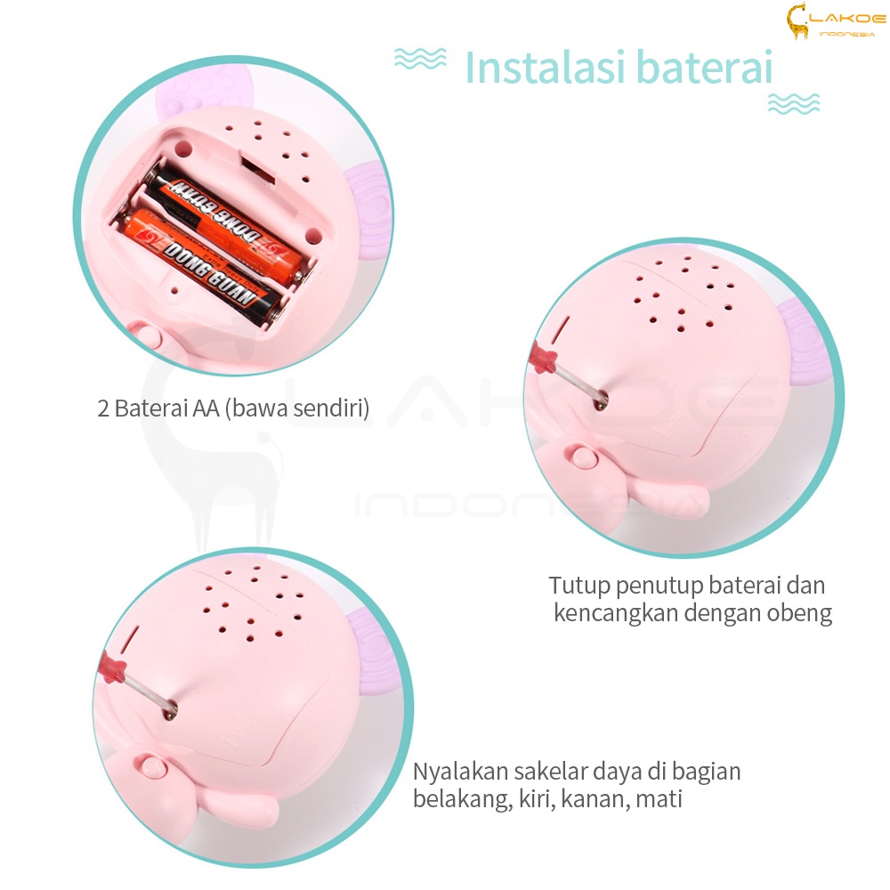 Mainan Bayi Tongkat Genggam Rattle Stick Dengan Musik dan Lampu