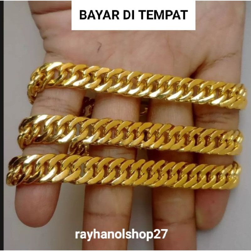 GELANG RANTAI XUPING GOLD PRIA WANITA DEWASA RO-27 LAPIS EMAS ANTI KARAT