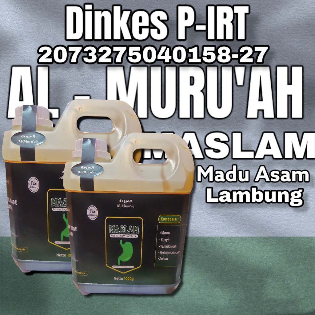 

AL MURU'AH Madu MASLAM Madu Asam Lambung / Madu Herbal hijau / Madu Hijau Nett 1kg ( solusi lambung akut dan herbal anti kanker)