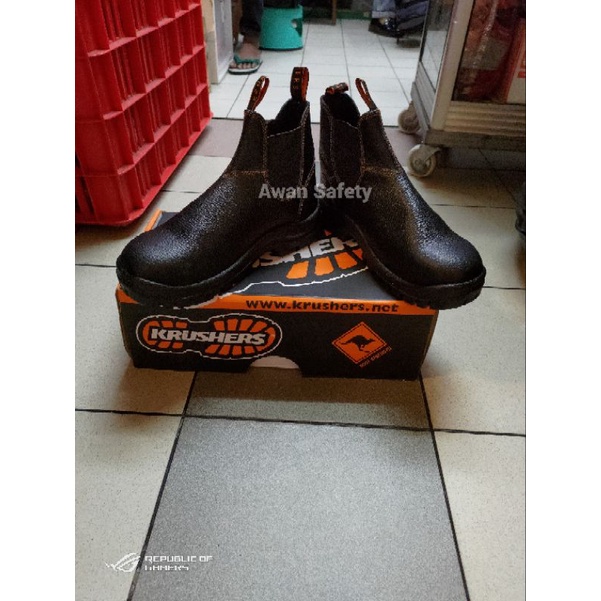 Sepatu Safety KRUSHERS NEVADA BLACK/BROWN Original