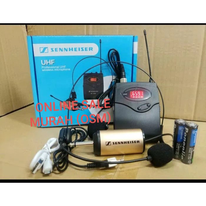 Sennheiser Mic Wireless cas Single headset bando senheiser baterai charger mik wireles pro karaoke UHF mikrophone microphone casan audio sound vokal vocal professional panggung dj studio senheizer  SINGLE sistem CAS CASAN BISA DIGUNAKAN KE SEGALA ALAT AUD