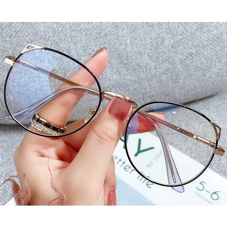 Kacamata Anti Radiasi [ Silver ] Blue Ray Lens - Pria dan Wanita - Design Korea - HM511