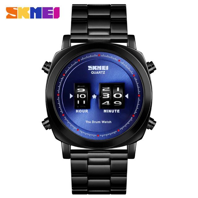 Jam Tangan Pria / SKMEI Drum Watch 1531 Stainless Steel Men / Jam Tangan Drum Original / SKMEI