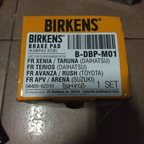 kampas rem depan daihatsu terios / kampas rem depan terios