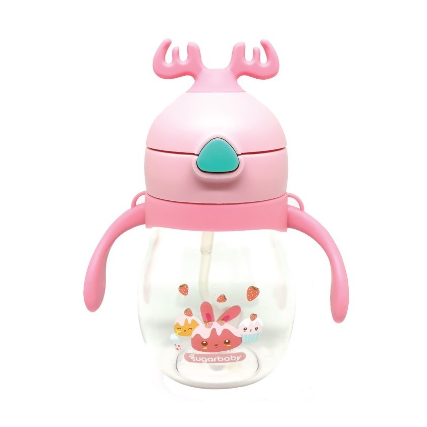 Sugar Baby Tritan Sippy Cup Botol Minum Deer Pink Berry Smoothies 270ml