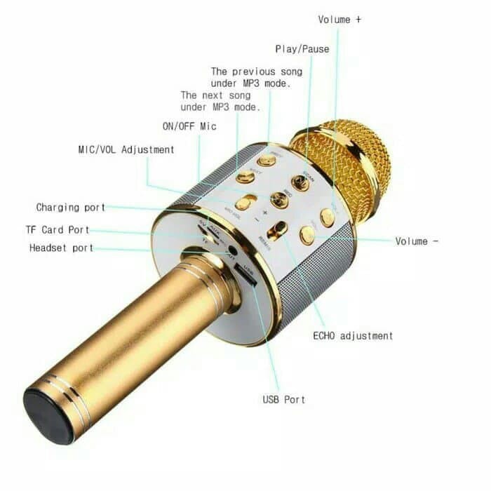 Mic Bluetooth/Karaoke/Speaker USB