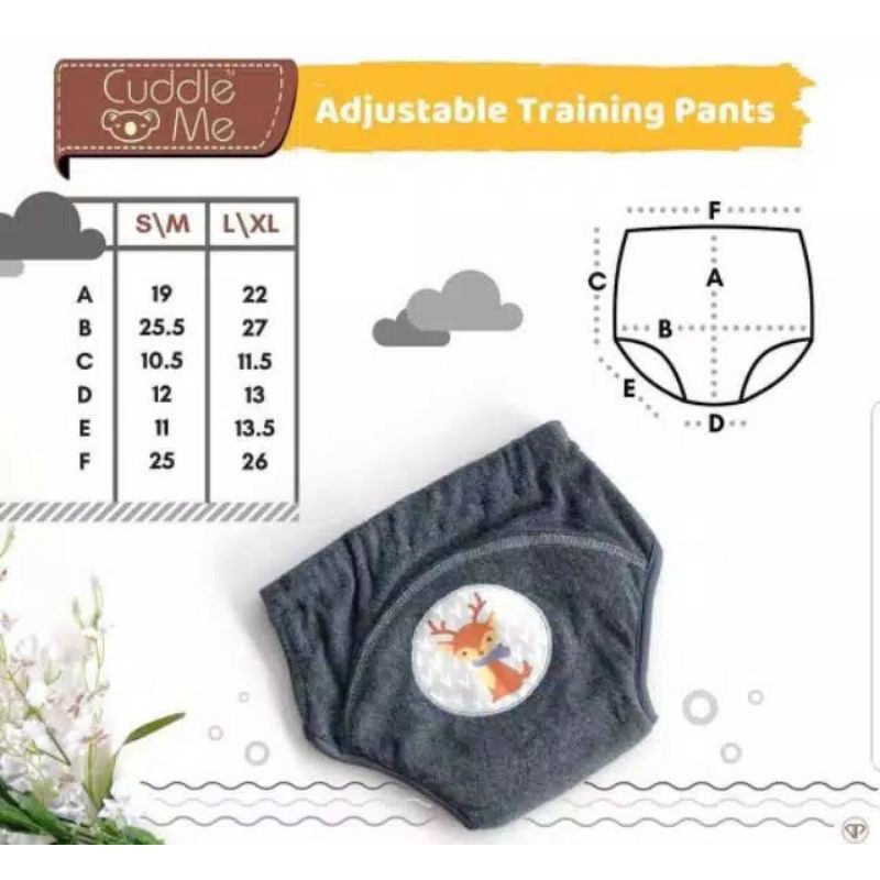 Adjustable Training Pant Cuddleme Celana Belajar ke Toilet Celana Tatur Cuddleme ATP