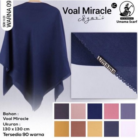 UMAMA VOAL MIRACLE SYARI POLOS / KERUDUNG POLOS / KERUDUNG UMAMA SYAR'I POLOS MURAH PART 1