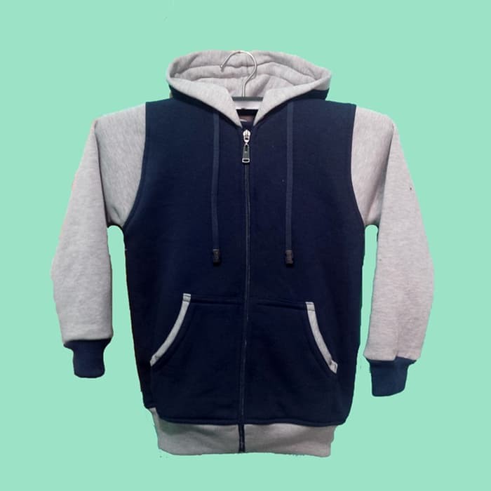 Jaket Hoodie Zipper Anak Anak Polos 2
