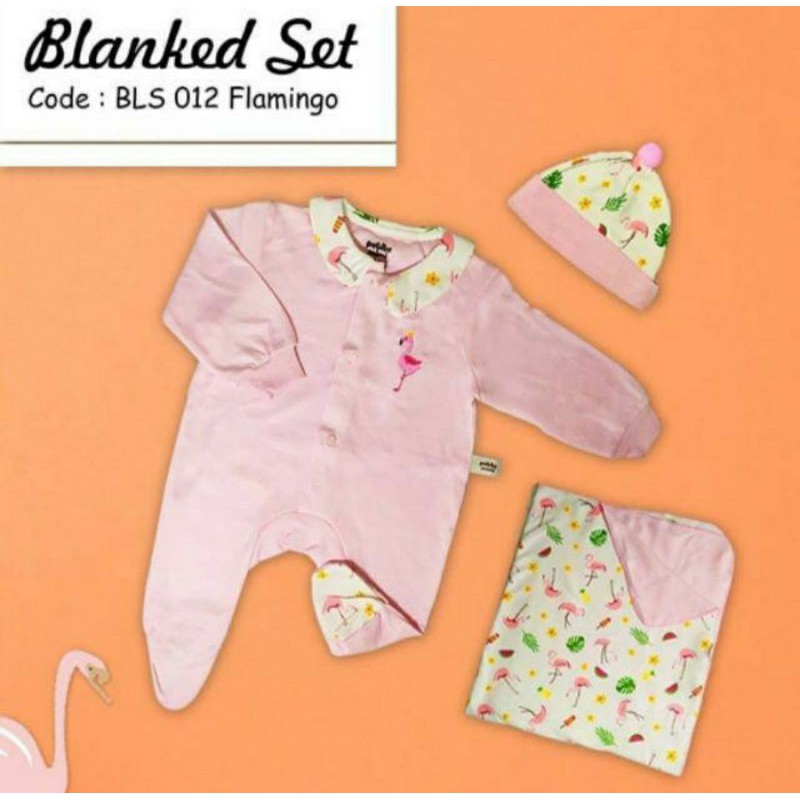 PETITE MIMI 4in1 Blanket Set Gift Set Kado Bayi Sleepsuit Selimut -Girl