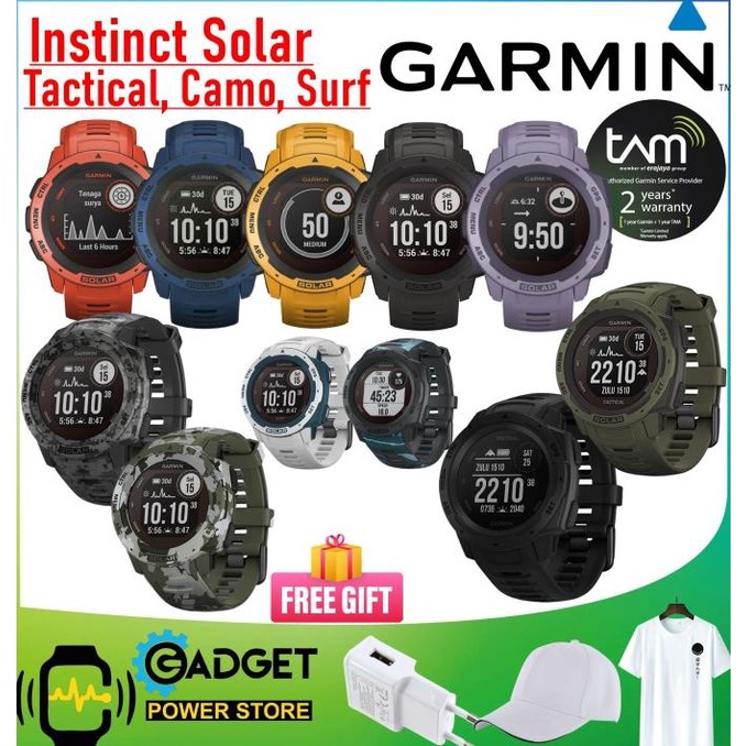 GARMIN Instinct Solar Tactical Camo Surf Edition - Garansi TAM
