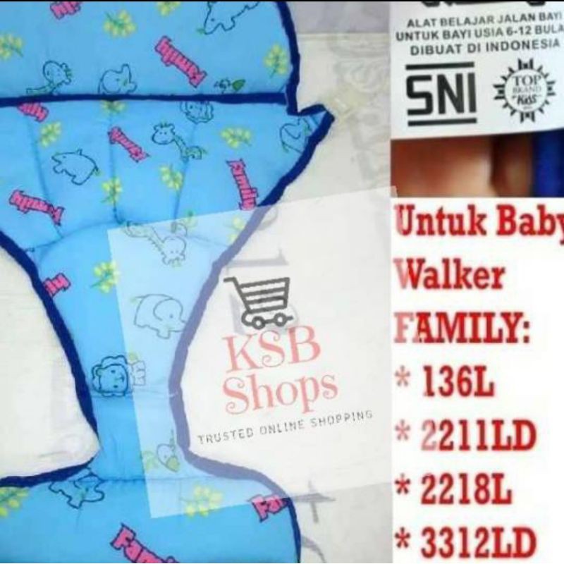 Jok busa dudukan baby walker FAMILY ORI tipe 22/13 Hippo New