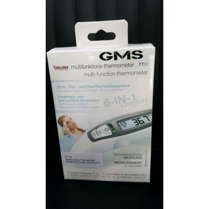 Thermometer Beurer FT 65 Multifungsi Ear &amp; Forehead Germany Garansi 5 Tahun