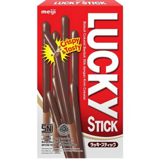 

Meiji Biscuit Lucky Stick Chocolate / strawberry 45Gr