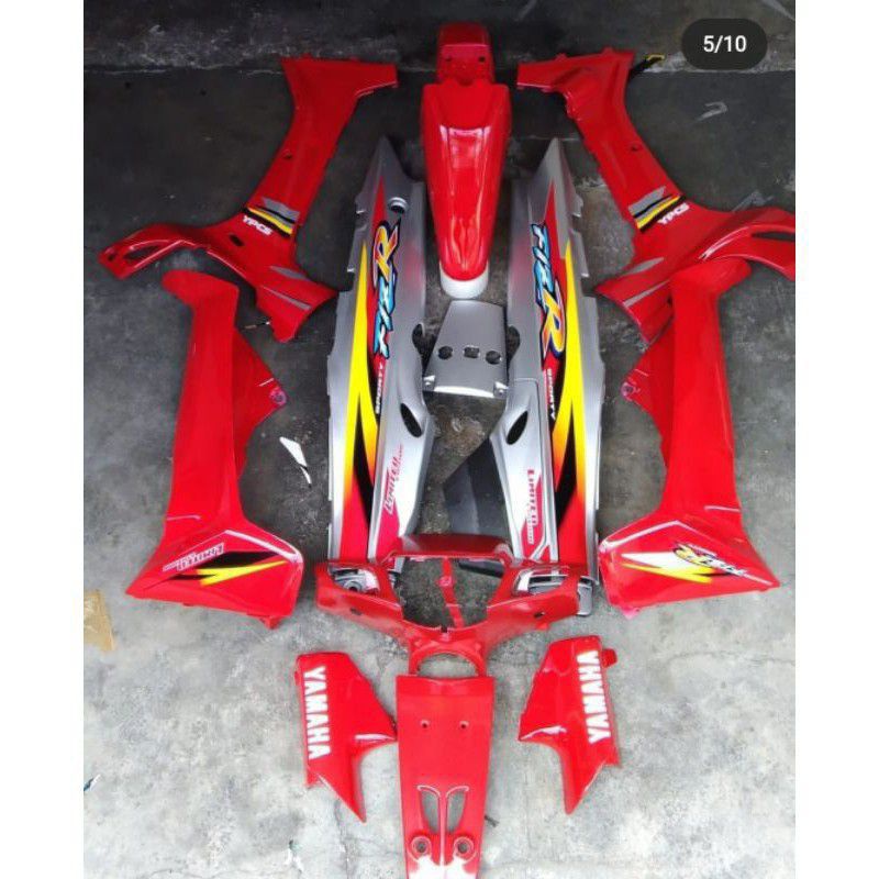 promo cover body Yamaha fiz r merah silver full set tinggal pasang