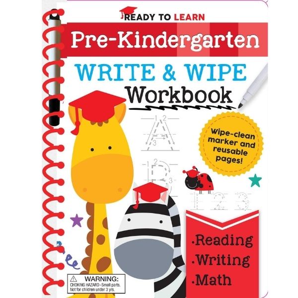 Silver Dolphin Books - Ready To Learn: Pre-Kindergarten Write And Wipe Workbook | Shopee Indonesia