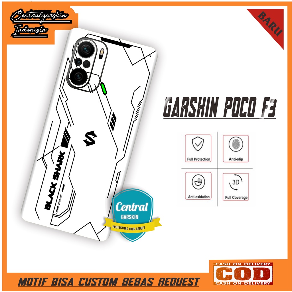 Garskin Pocophone F3 Poco F3 - black shark yellow white