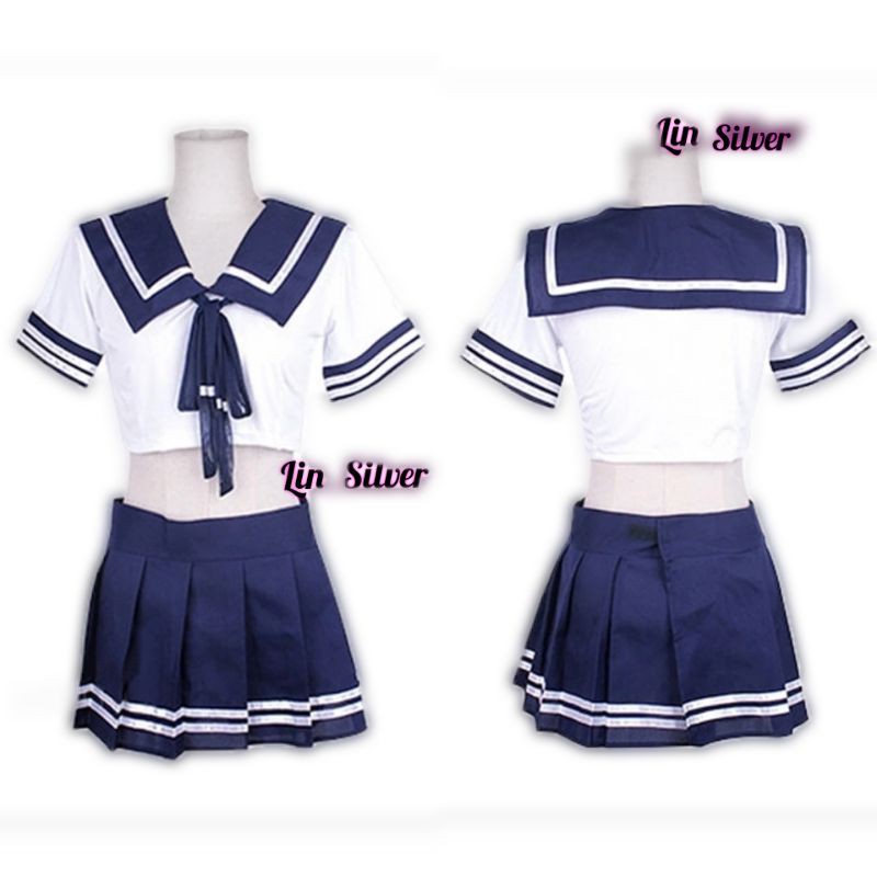 Lingerie Cosplay Set Kostum Seragam Baju Sekolah Siswi Murid Pelajar Jepang Korea