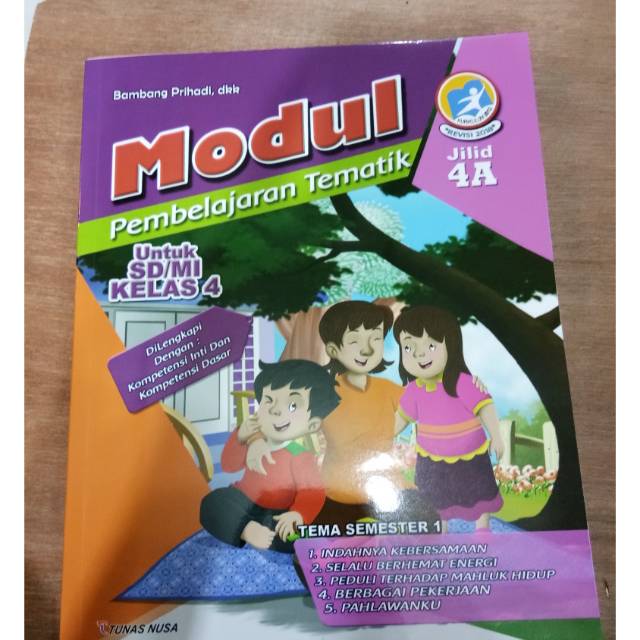 Buku Modul Pembelajaran Tematik Untuk Sd Kelas 4 Semester 1 Jilid 4a Shopee Indonesia