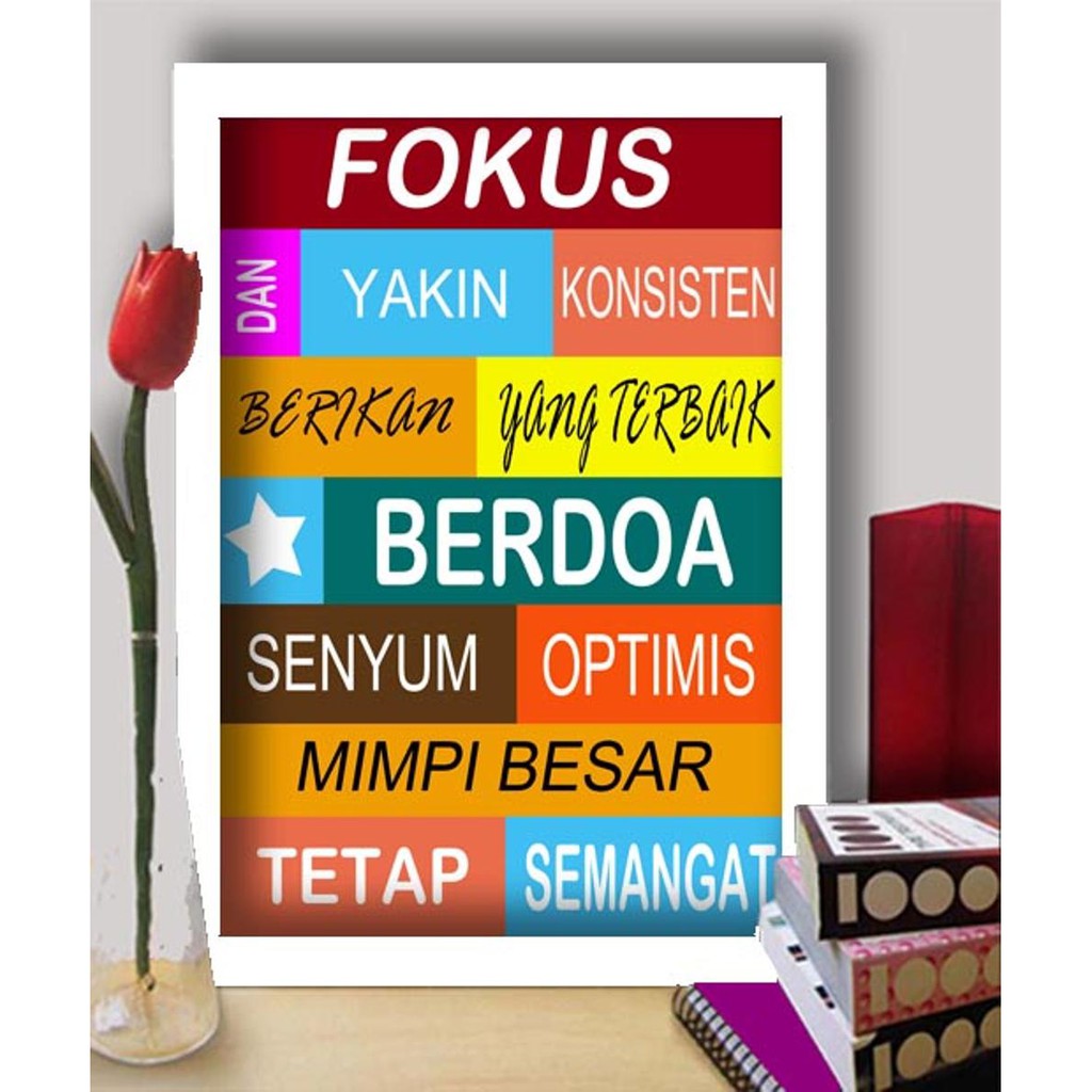 Jual Hiasan Dinding Poster Pigura Motivasi Kode 029 Ukuran 30x40cm