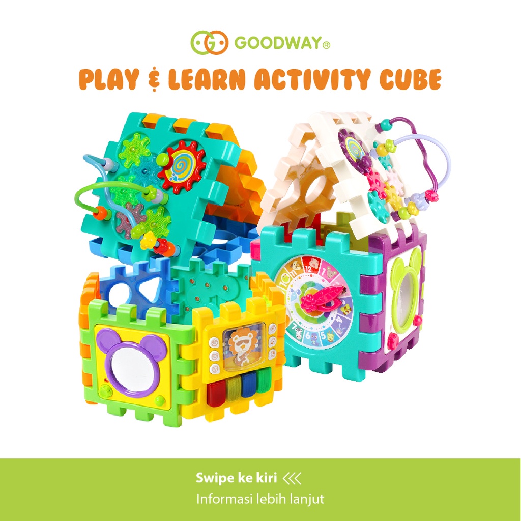 Castle - Goodway Play &amp; Learn Activity Cube GW3850A / Busy Box / Mainan Edukasi Anak / Mainan Anak / Wisdom Box - Mainan Bayi