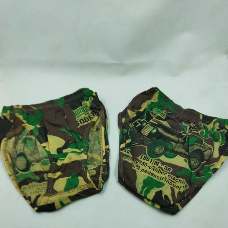 Celana dalam anak 1 Tahun Size S M L XL Army Doreng/ cd anak laki-laki /celana dalam anak murah cowok