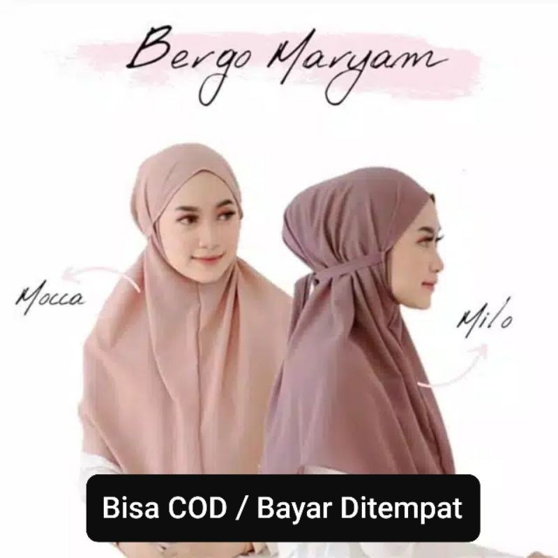 BERGO MARYAM WOOLPEACH • KHIMAR AISYAH WOLFIS Bergo Malaysia  , ORIGINALBergo Maryam Non Ped Bahan W