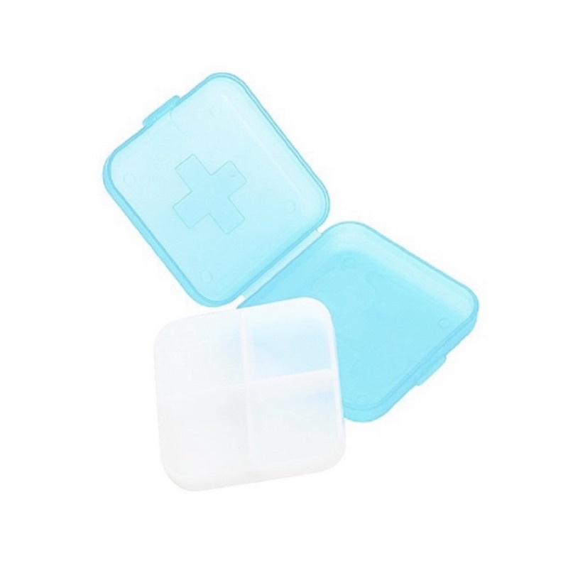 Kotak Obat Mini 4 Sekat Travelling Serbaguna / Kotak Obat 4 Sekat