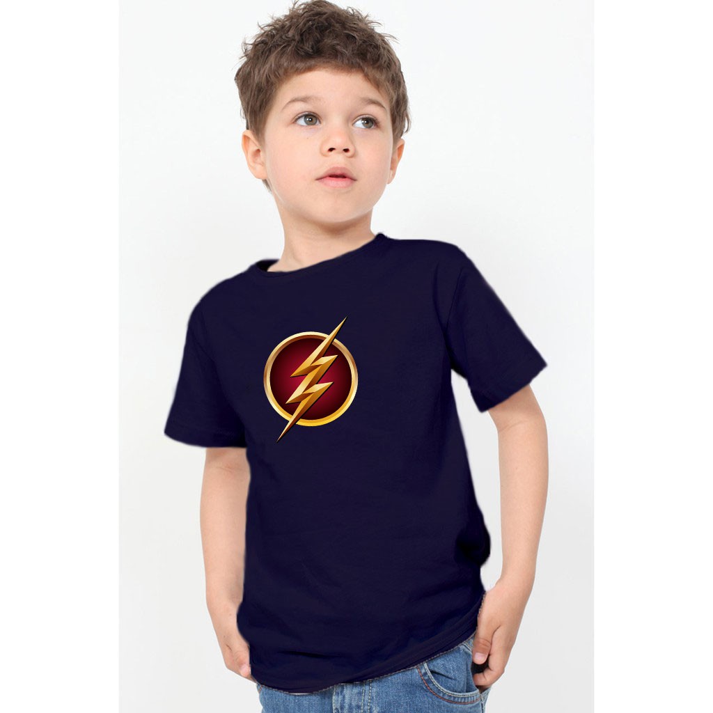 YOURSTYLE1119 - KAOS FLASH / KAOS ANAK FLASH LOGO / SUPER HERO / CNY /KAOS ANAK KATUN 24S