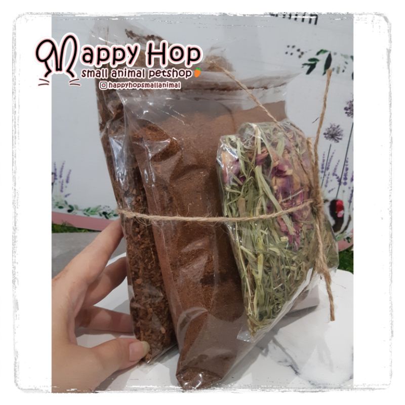 cocopeat cocofiber hamster tortoise premium bedding alas kandang natural sudah diproses-2
