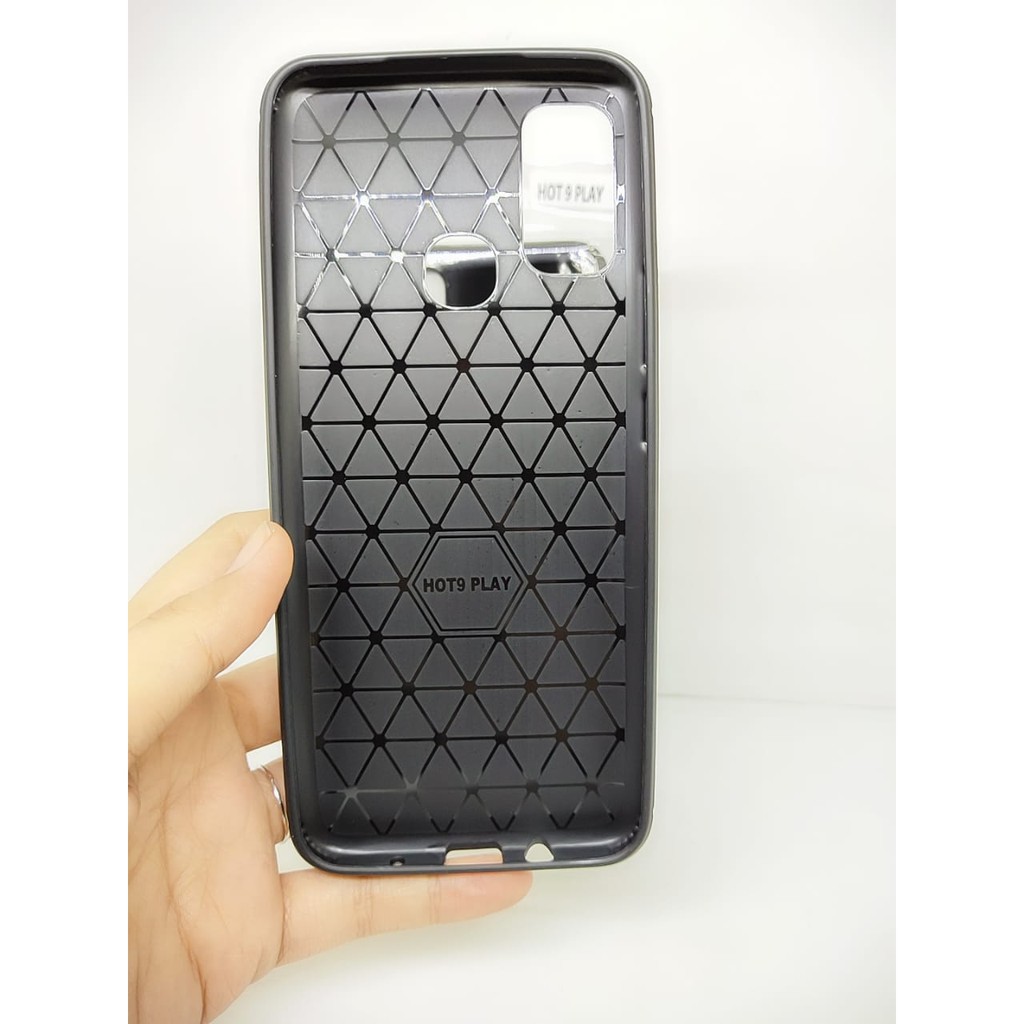 Case Slim Fit Carbon Infinix Hot 9 Play X680 6.82 inchi Softshell Fiber Multi Carbon